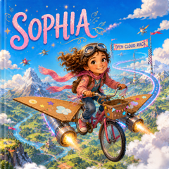 The Open Cloud Race – Personalized Flying Adventure Book for Girls