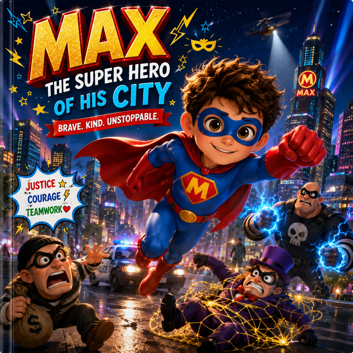 The Hero of the City – Personalized Superhero Book for Kids