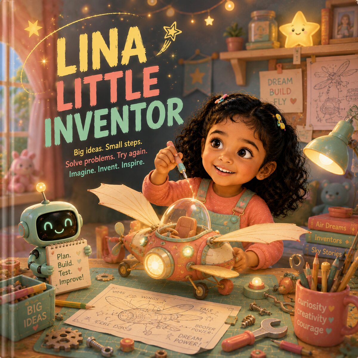 The Little Inventor – Personalized STEM Book for Girls