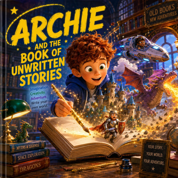 The Book of Unwritten Stories – Personalized Imagination Book for Kids