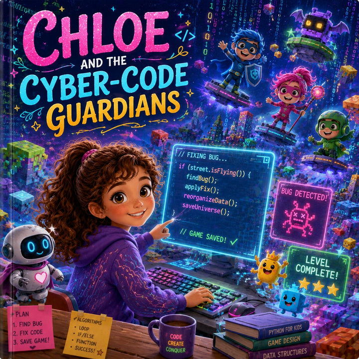 The Cyber-Code Guardians – Personalized Coding Book for Girls