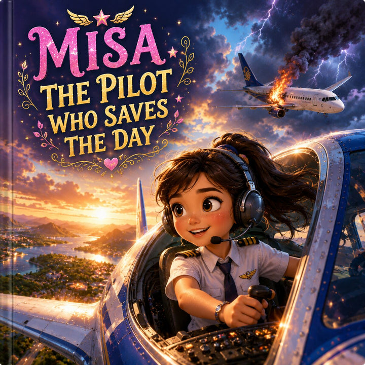 The Pilot Who Saves the Day – Personalized Pilot Book for Girls