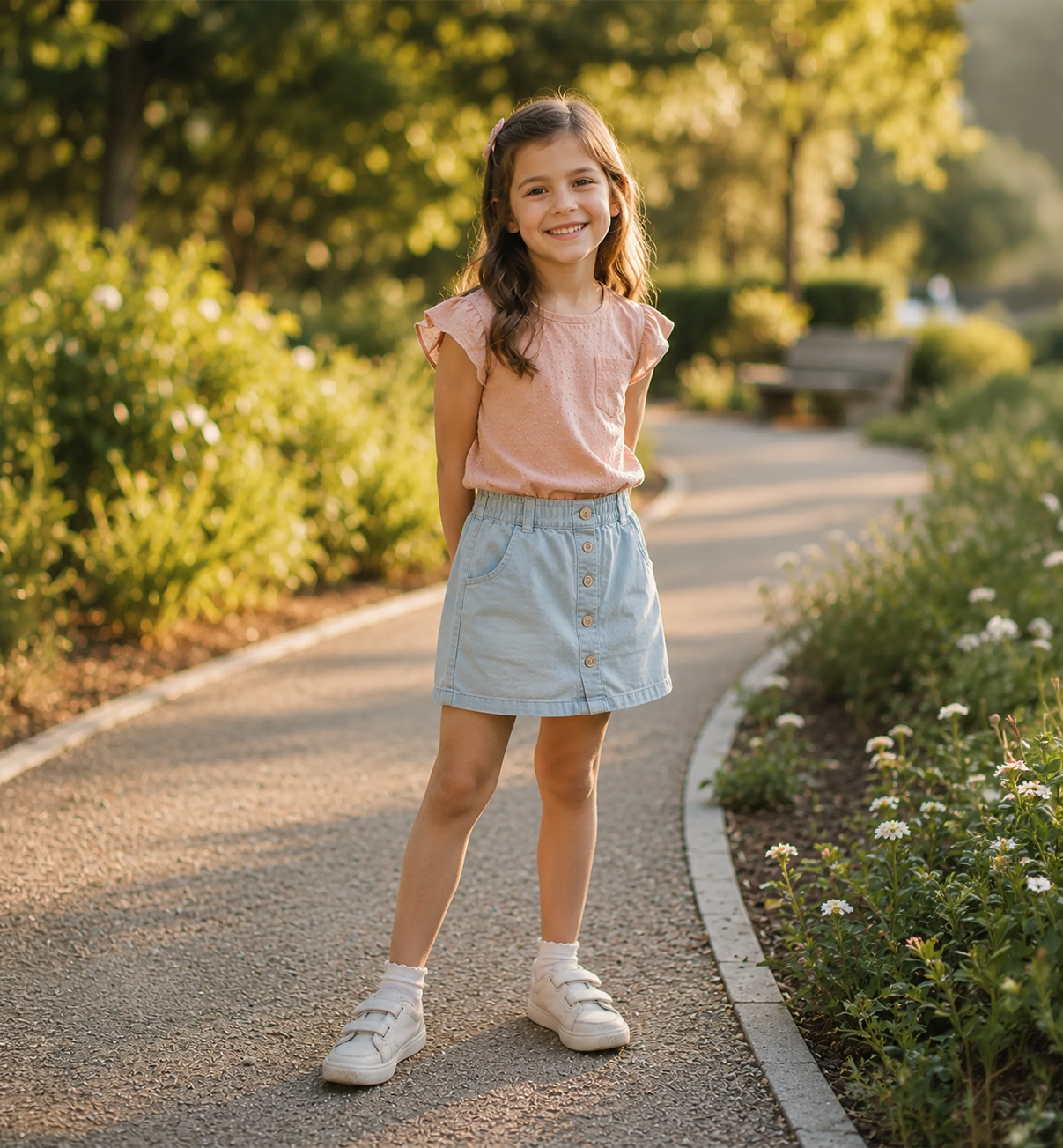 A girl's photo before personalisation